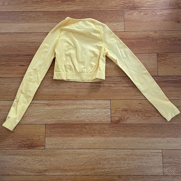 VITAL SEAMLESS 2.0 LONG SLEEVE CROP TOP Yellow Marl - Picture 5 of 5